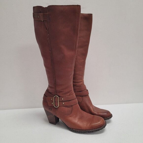 Born Womens Leather Tall Equestrian Riding Boots Size 9.5 US 41 EU Southwestern - Picture 1 of 16